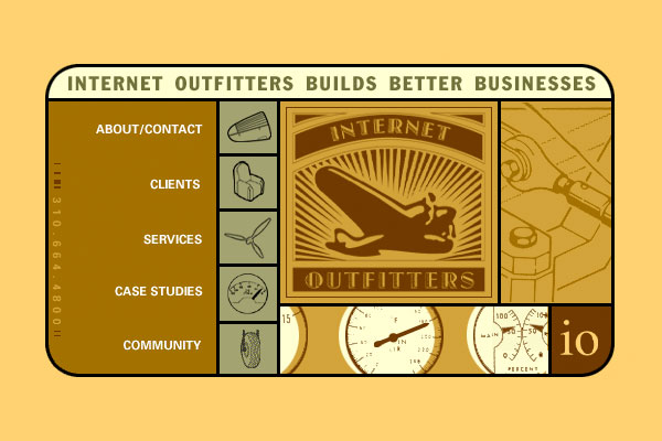 Internet Outfitters website screenshot Rich Abronson at Internet Outfitters